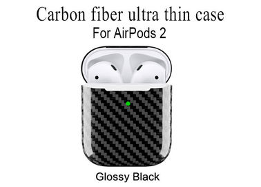 Rádio que carrega o caso magro de Airpods da fibra do carbono