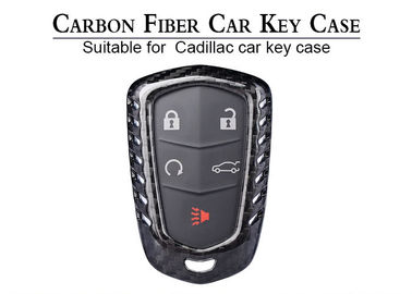 Caixa chave do carro lustroso genuíno da fibra do carbono de Cadillac da sarja