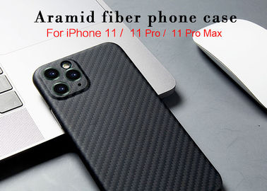 Caixa material do telefone da fibra do carbono do caso de Aramid do iPhone 11 da categoria militar