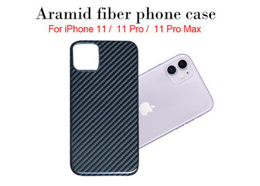 Caixa real tocante de seda do telefone da fibra de Aramid para o iPhone 11