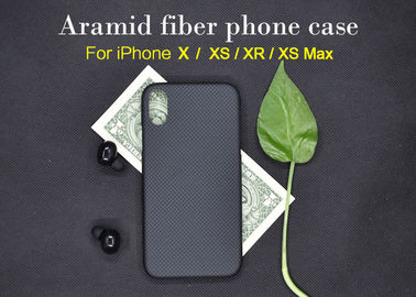 Risque a caixa real do telefone da fibra de Aramid do estilo liso resistente para o iPhone X