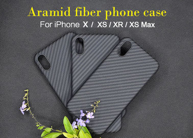 Caixa não condutora do telefone da fibra de Aramid do revestimento da sarja para o iPhone X