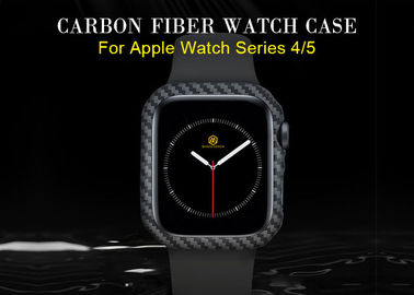 Caixa de relógio à prova de choque Dustproof de Apple da fibra do carbono