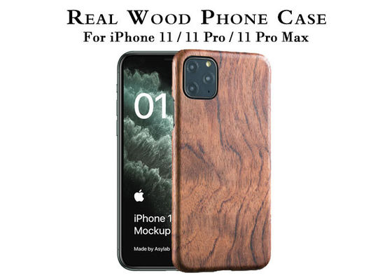 caixa de madeira gravada grossa do telefone de 0.2mm para pro máximo do iPhone 11