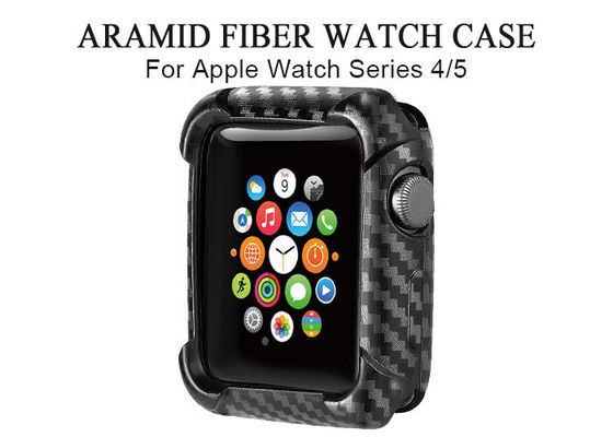 Caixa protetora do relógio preto de Apple da fibra de Aramid da cor
