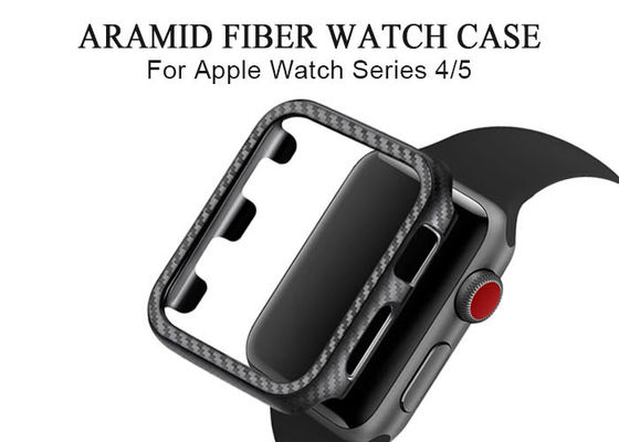 Caixa de relógio lustrosa de Apple da fibra de Aramid do revestimento da prova de choque