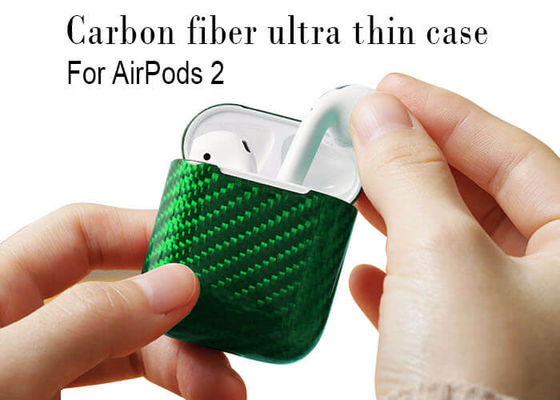 Caso real confortável de Airpods da fibra do carbono da anti queda