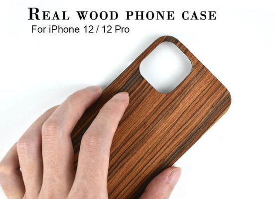 caixa de madeira real resistente do telefone da sujeira protetora do iPhone 12