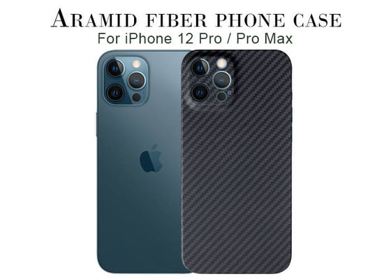 Tampa da fibra do carbono da caixa do telefone de Aramid do iPhone 12 da tampa completa do Super Slim pro