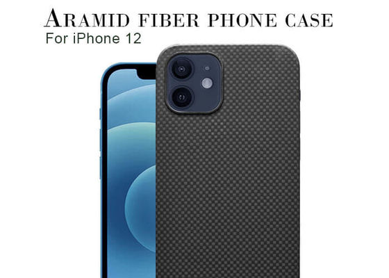 Caixa preta da fibra do carbono de Aramid do iPhone 12 da cor da proteção militar da categoria