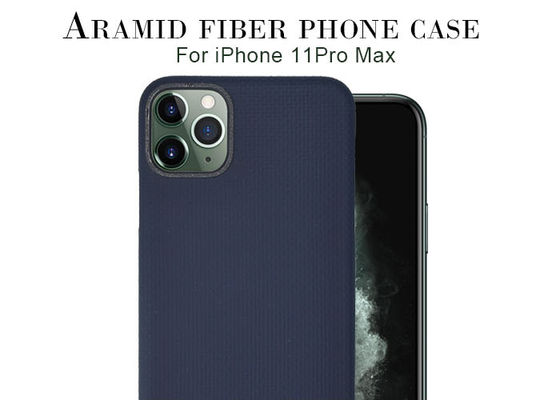 Caixa da fibra de Max Aramid Fiber Case Carbon do iPhone 11 azul da cor pro