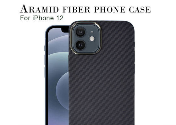 Caixa real da fibra de Aramid do carbono da proteção completa militar para o iPhone 12
