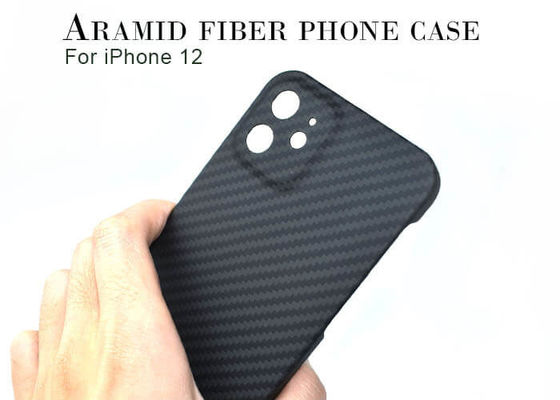 Caso móvel de Kevlar da caixa do telefone da fibra do carbono da caixa do iPhone 12 de Matte Finish Shockproof Aramid