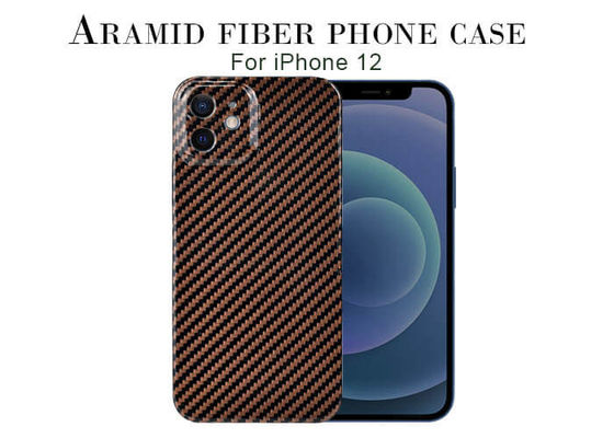 caixa lustrosa ultra clara do iPhone 12 da fibra de Aramid do carbono da espessura de 0.65mm