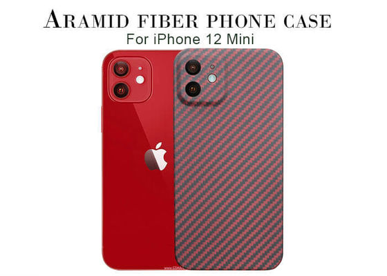 Caixa do telefone da fibra de Matte Finish Full Cover Kevlar Aramid para o iPhone 12 mini