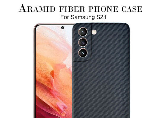 Caixa preta de pouco peso do telefone da fibra de Samsung S21 Aramid