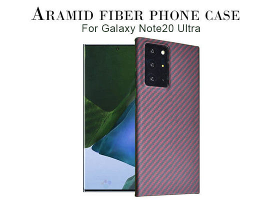 Caixa do telefone de Aramid da tampa da cor ultra vermelha do Samsung Note 20 meia