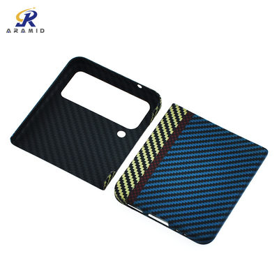 As cores misturadas personalizaram Logo Aramid Fiber Phone Case para a aleta 4 de Samsung