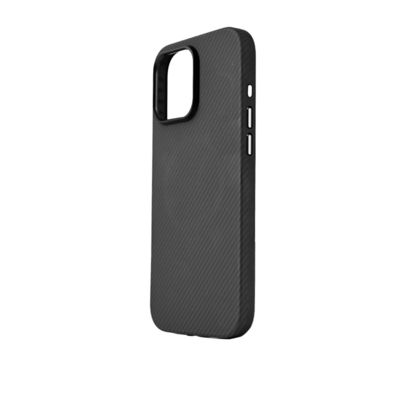 Capa de telefone de fibra de carbono aramida magnética integrada com estrutura de metal personalizada, com 0,8 mm de espessura e 16g de peso, ajuste perfeito para iPhone 16 Pro