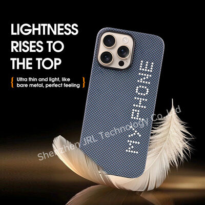 Glow In The Dark Super Light Aramid Fibra de Carbono Capa do celular para iPhone 17 Pro