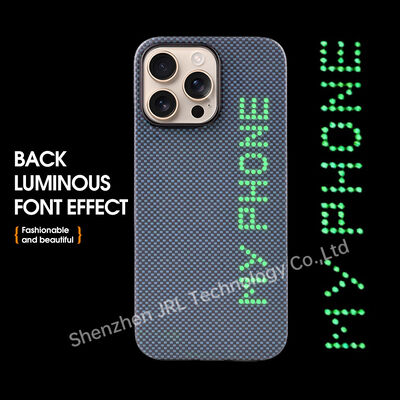 Glow In The Dark Super Light Aramid Fibra de Carbono Capa do celular para iPhone 17 Pro