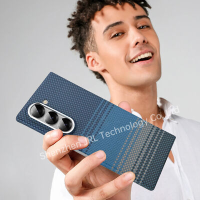 Customized Blue Color Strong Suction Aramid Fiber Phone Case For Samsung Galaxy Fold7