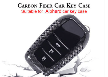Carro preto da fibra do carbono do risco de Alphard caixa chave do anti