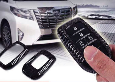Carro preto da fibra do carbono do risco de Alphard caixa chave do anti