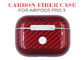 Caixa impermeável vermelha de Airpods da fibra do carbono 3 3K de Airpods pro