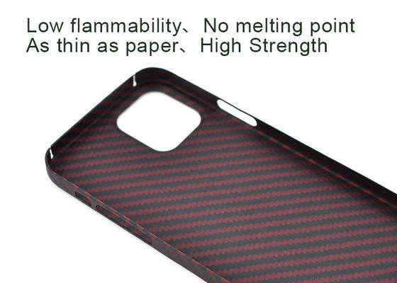 Caso fino de papel do iPhone da fibra do carbono da caixa do telefone da fibra de Aramid