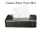caixa de lenço de papel lustrosa da fibra do carbono 3K para o carro