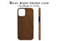 Caixa de madeira real à prova de choque clara super do telefone para o iPhone 12
