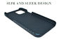 Risque a caixa resistente da fibra do carbono de Aramid do iPhone 12 de Matte Surface Blue