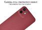 Exemplo de Mini Red Color Aramid Fiber do iPhone 12 da caixa do telefone da fibra do carbono